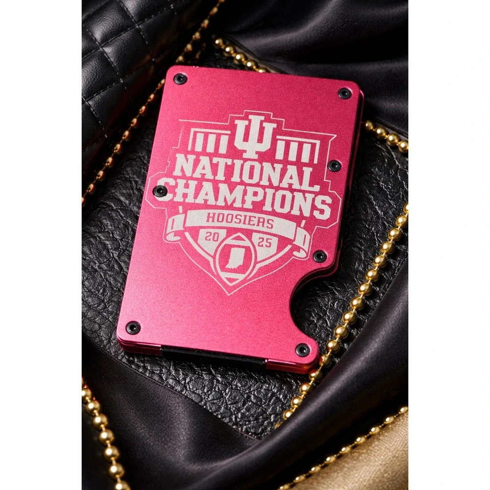 Your Choice of IU Indiana Hoosier National‎ Champion minimalist RFID wallet.